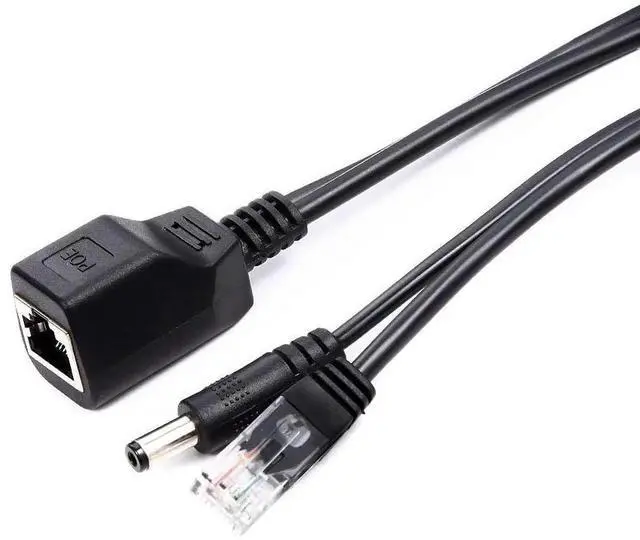 Alt view image 4 of 6 - 4 Pairs Passive PoE Injector and Splitter Kit, 10/100Mbps RJ45 Power Over Ethernet Adapter Set