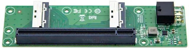 Alt view image 4 of 7 - 2 Ports MCIO 74Pin 8i to PCIe X16 Female Adapter Card, PCIe 5.0 Gen5 High Speed Server Expansion Converter