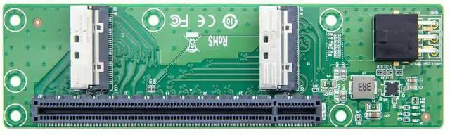 Alt view image 7 of 7 - 2 Ports MCIO 74Pin 8i to PCIe X16 Female Adapter Card, PCIe 5.0 Gen5 High Speed Server Expansion Converter