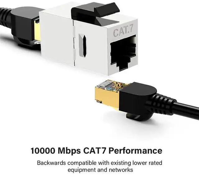 Alt view image 4 of 7 - 10Gbps CAT7 STP Shielded Keystone Coupler RJ45 Female to Female 8P8C Inline Keystone Jack Insert Compatible with CAT5 CAT5e CAT6 CAT6a CAT7 Network Cable