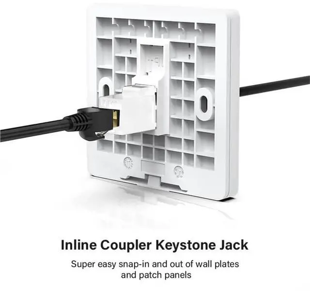 Alt view image 5 of 7 - 10Gbps CAT7 STP Shielded Keystone Coupler RJ45 Female to Female 8P8C Inline Keystone Jack Insert Compatible with CAT5 CAT5e CAT6 CAT6a CAT7 Network Cable