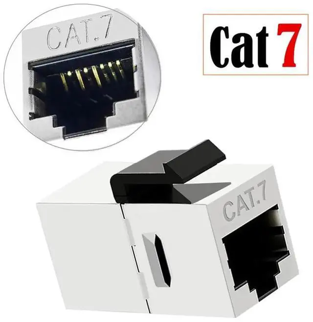 Alt view image 2 of 7 - 10Gbps CAT7 STP Shielded Keystone Coupler RJ45 Female to Female 8P8C Inline Keystone Jack Insert Compatible with CAT5 CAT5e CAT6 CAT6a CAT7 Network Cable
