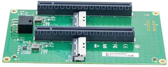 Alt view image 2 of 7 - 2X MCIO 74Pin 8I to PCIe X16 Female Adapter Card, Gen5 PCIe 5.0 Bifurcation Converter Card, Each Slot Runs At X8 Bandwidth for Server Storage Expansion