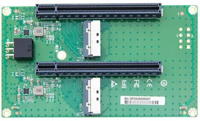 Alt view image 6 of 7 - 2X MCIO 74Pin 8I to PCIe X16 Female Adapter Card, Gen5 PCIe 5.0 Bifurcation Converter Card, Each Slot Runs At X8 Bandwidth for Server Storage Expansion
