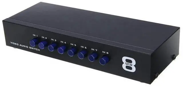 Alt view image 6 of 7 - 8Port RCA AV Switch Box, 8 in 1 Out Composite Audio Video Selector Splitter Hub for TV