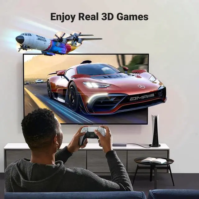 Alt view image 6 of 7 - UGREEN 5Port HDMI Switch 5 in 1 Out 4K@60Hz, Grey HDMI Switcher Splitter with Remote Control, Supports 3D CEC HDR HDCP2.2, Compatible with PS5 PS4 PS3 Xbox Nintendo Switch Roku TV Fire Stick