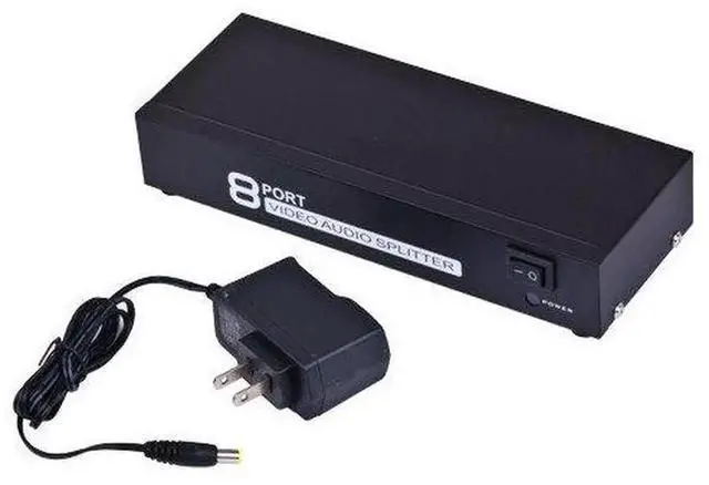 Alt view image 2 of 4 - 8Port 3RCA Composite AV Selector Splitter Box, 8Way Audio Video RCA Switcher for Home Use