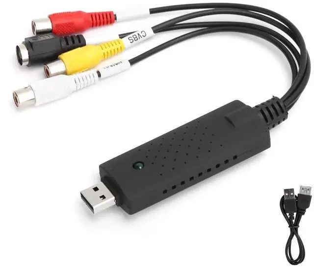 Main image of USB 2.0 Audio Video Capture Card Adapter, AV Composite & SVideo Video Collection Card, Compatible with XP/Vista/7/8/10/Linux Operating Systems