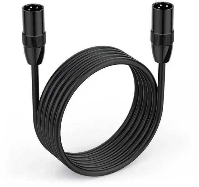 Main image of 5ft 3Pin XLR Male to Male Microphone Cable, OxygenFree Copper GoldPlated Mixer Patch Cord for Recording Studio & Audio Equipment