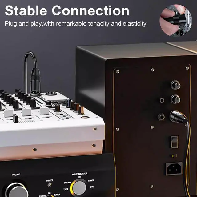 Alt view image 4 of 7 - 5ft 3Pin XLR Male to Male Microphone Cable, OxygenFree Copper GoldPlated Mixer Patch Cord for Recording Studio & Audio Equipment