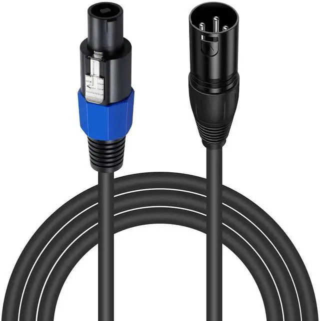 Main image of 6ft Speakon Male to 3Pole XLR Male Audio Cable, 18AWG HeavyDuty Cord with TwistLock Connector for Studio Recording Microphone & Stage Lighting