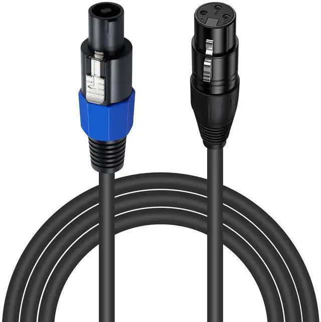 Main image of 6ft Speakon Male to XLR Female Audio Extension Cable with TwistLock Connector, for Studio Microphone Recording & Stage Lighting