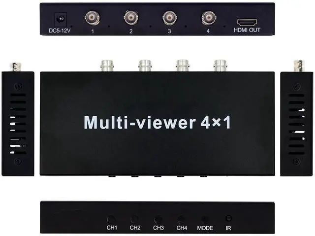 Main image of AHD 4×1 MultiViewer Switcher, 4In1Out 1080P HDMI QuadScreen RealTime Multiviewer, Supports Dual Mode Switching