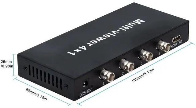 Alt view image 5 of 7 - AHD 4×1 MultiViewer Switcher, 4In1Out 1080P HDMI QuadScreen RealTime Multiviewer, Supports Dual Mode Switching