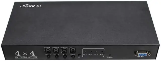 Main image of 4x4 SDI Matrix Switcher, 4In4Out Video Matrix, Supports HDSDI, SDSDI & 3GSDI Signals