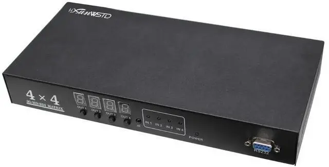 Alt view image 6 of 6 - 4x4 SDI Matrix Switcher, 4In4Out Video Matrix, Supports HDSDI, SDSDI & 3GSDI Signals