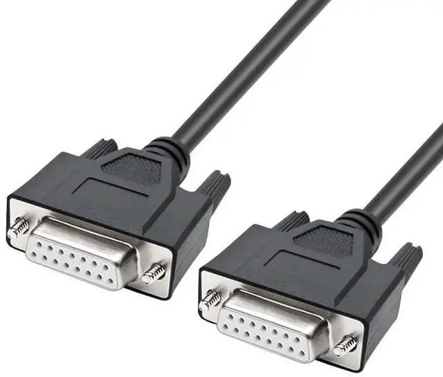 Main image of 1M Industrial DB15 Cable, Straight 2Row 15Pin Female to Female DSUB Connection Cable
