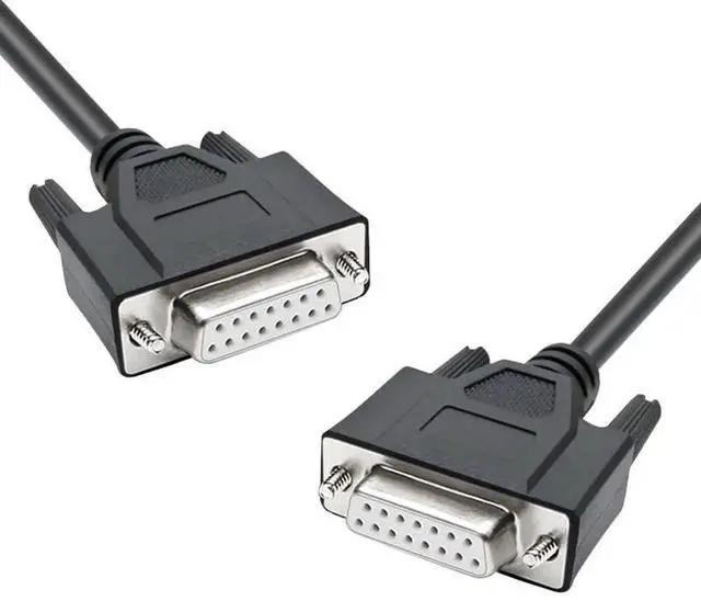 Alt view image 2 of 6 - 1M Industrial DB15 Cable, Straight 2Row 15Pin Female to Female DSUB Connection Cable