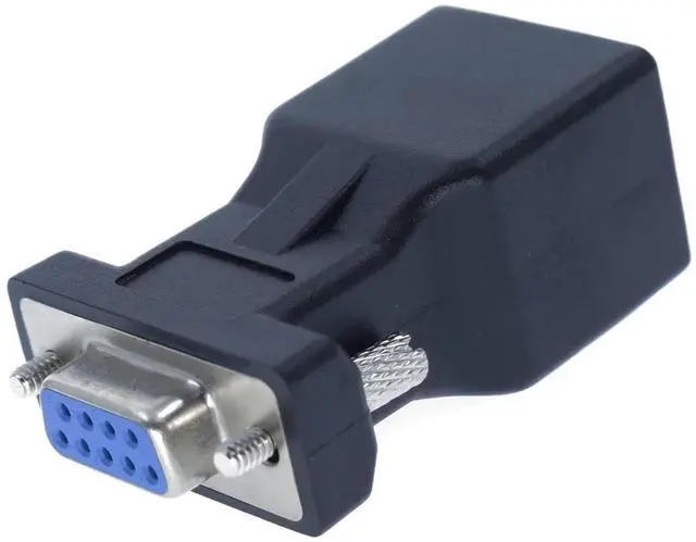 Main image of DB9 to RJ45 Adapter, RJ45 Female to DB9 Female RS232 Serial COM Port to Network Port Converter