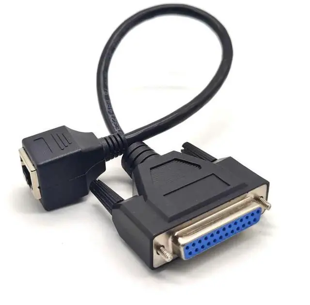 Alt view image 3 of 7 - 30CM RJ45 to DB25 Female Serial Console Extension Cable Adapter