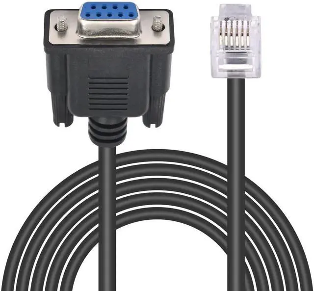 Main image of 6FT DB9 to RJ11 Serial Adapter Cable, RS232 DB9 Female to RJ11/RJ12 6P6C Network Serial Control Cable for LeadShine ServoDrive Stepper Motor Communication