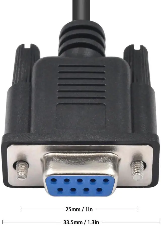 Alt view image 7 of 7 - 6FT DB9 to RJ11 Serial Adapter Cable, RS232 DB9 Female to RJ11/RJ12 6P6C Network Serial Control Cable for LeadShine ServoDrive Stepper Motor Communication