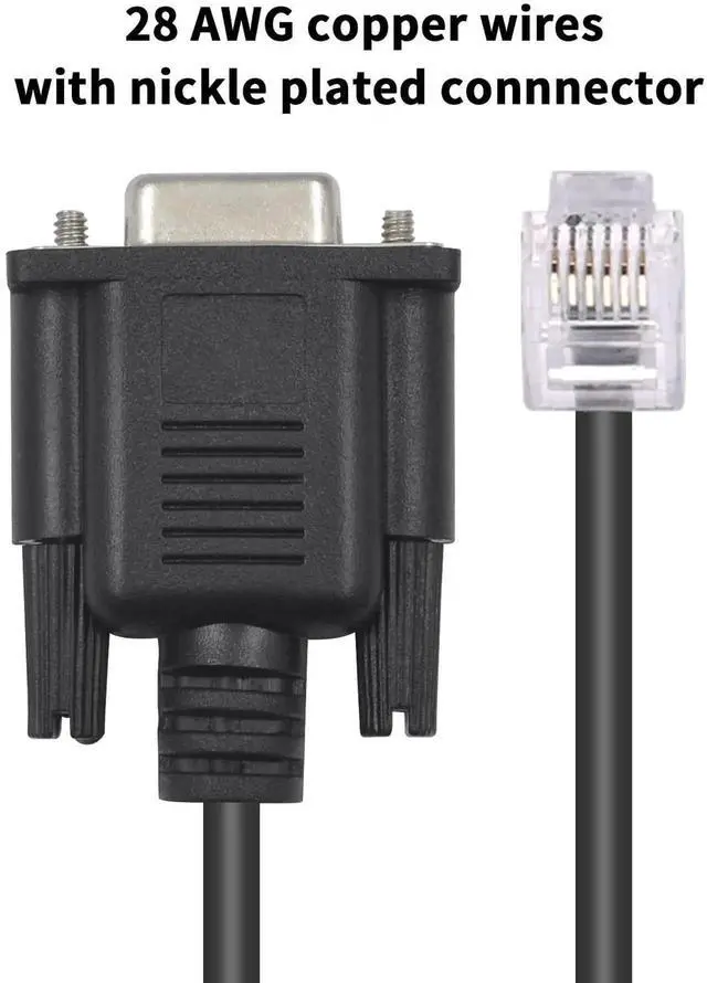Alt view image 6 of 7 - 6FT DB9 to RJ11 Serial Adapter Cable, RS232 DB9 Female to RJ11/RJ12 6P6C Network Serial Control Cable for LeadShine ServoDrive Stepper Motor Communication