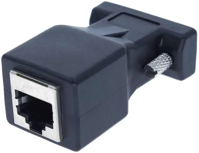 Alt view image 4 of 5 - DB9 Male to RJ45 Female Adapter, RJ45 to RS232 Serial COM Port to Network Port Converter