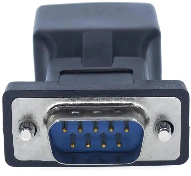 Alt view image 5 of 5 - DB9 Male to RJ45 Female Adapter, RJ45 to RS232 Serial COM Port to Network Port Converter