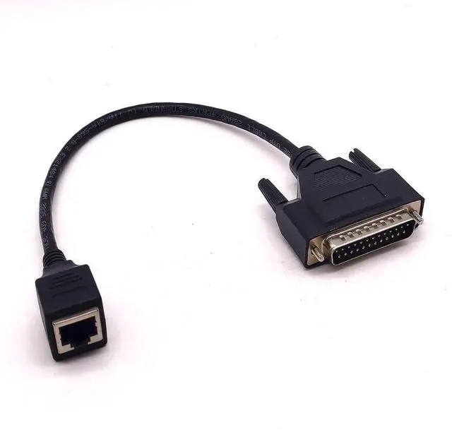 Alt view image 3 of 7 - 30CM ILDA to Network Cable, DB25 Male to RJ45 Female Adapter Cable for Laser Light Control