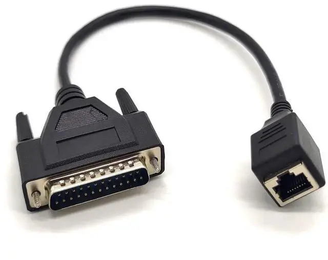 Alt view image 2 of 7 - 30CM ILDA to Network Cable, DB25 Male to RJ45 Female Adapter Cable for Laser Light Control