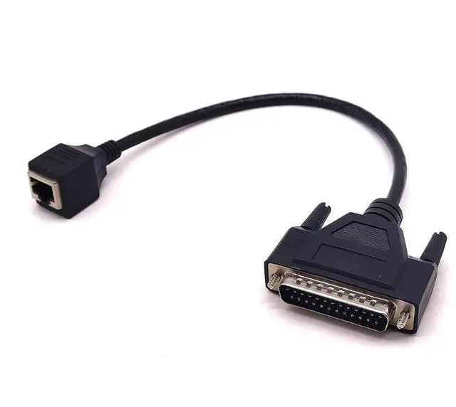 Alt view image 7 of 7 - 30CM ILDA to Network Cable, DB25 Male to RJ45 Female Adapter Cable for Laser Light Control