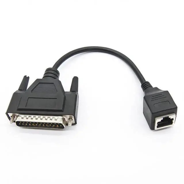 Alt view image 5 of 7 - 30CM ILDA to Network Cable, DB25 Male to RJ45 Female Adapter Cable for Laser Light Control