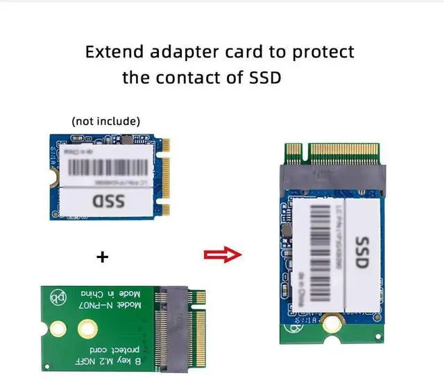 Alt view image 3 of 7 - BKey 2230 to 2242 Male to Female Extension Adapter for 22×30mm SSD & LTE 4G/5G Module Card