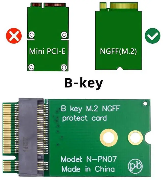 Alt view image 4 of 7 - BKey 2230 to 2242 Male to Female Extension Adapter for 22×30mm SSD & LTE 4G/5G Module Card