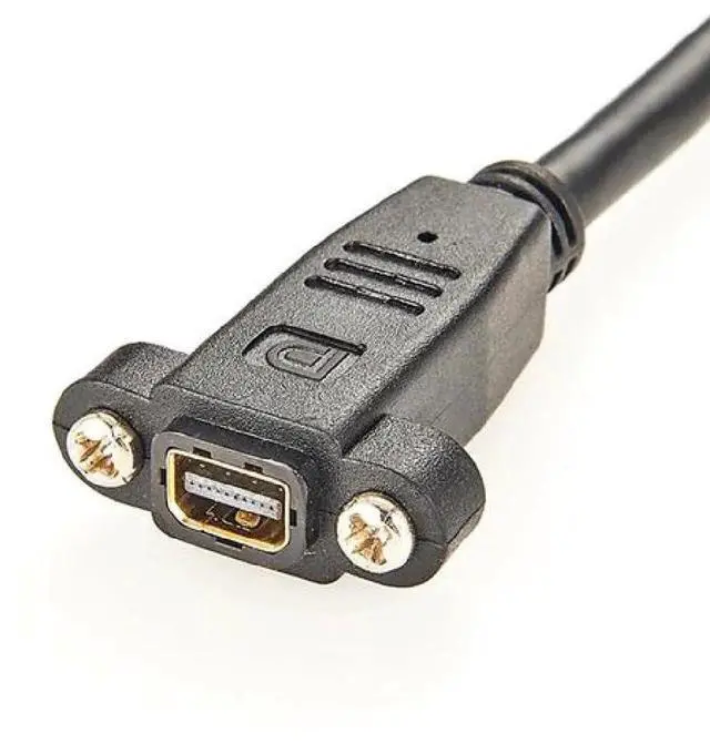 Alt view image 5 of 5 - 30cm Mini DisplayPort Male to Female PanelMount Extension Adapter Cable with Fixing Screws