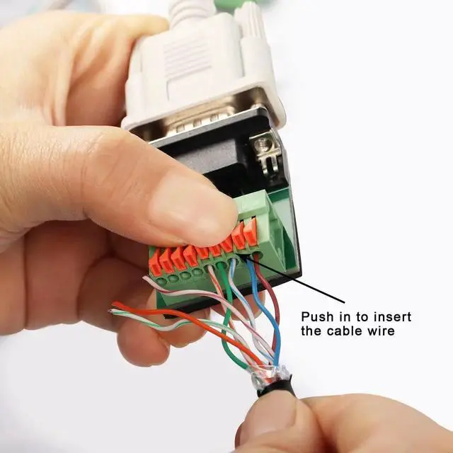 Alt view image 4 of 6 - DB9 Male Solderless Breakout Board, RS232 DSUB Serial to 9Pin Terminal Block Adapter for Serial Communication Interface Devices