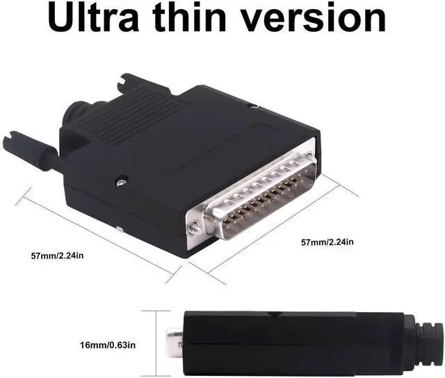 Alt view image 5 of 7 - DB25 Male Solderless Breakout Board, RS232 DSUB 25Pin Serial Terminal Block Adapter with Protective Case