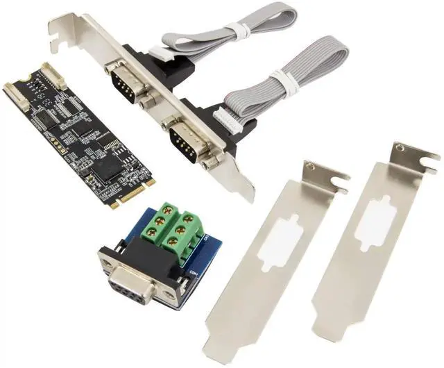 Alt view image 4 of 5 - 2Port RS232 DB9 Serial M.2 B+M Key Controller Card, SIADA15070