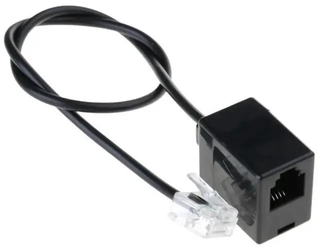 Alt view image 3 of 4 - RJ11 6P4C Female to RJ45 8P8C Male Converter Cable, RJ45 to RJ11 Phone Line Adapter Compatible with TP-Link, ZTE, Netgear, D-Link ADSL Modem Router, Landline Phone Fax