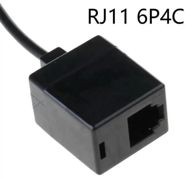 Alt view image 2 of 4 - RJ11 6P4C Female to RJ45 8P8C Male Converter Cable, RJ45 to RJ11 Phone Line Adapter Compatible with TP-Link, ZTE, Netgear, D-Link ADSL Modem Router, Landline Phone Fax
