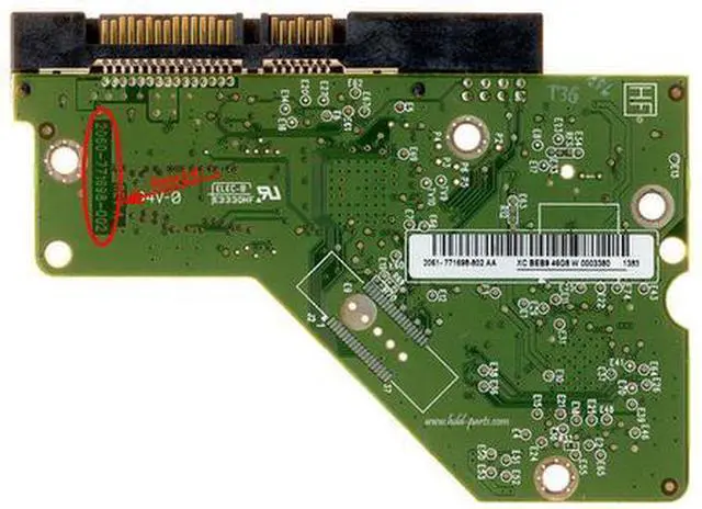 Alt view image 3 of 3 - HDD PCB Circuit Board 2060-771698-004 REV A for Western Digital Hard Drive Repair