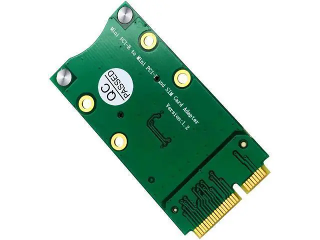 Alt view image 3 of 6 - Mini PCI-E to Mini PCI-E Riser Expansion Adapter Card with SIM Card Slot, Compatible with Quectel Fibocom Huawei SIMCom 3G 4G LTE WWAN GPS Cellular Modem Module for Industrial PC Gateway Desktop