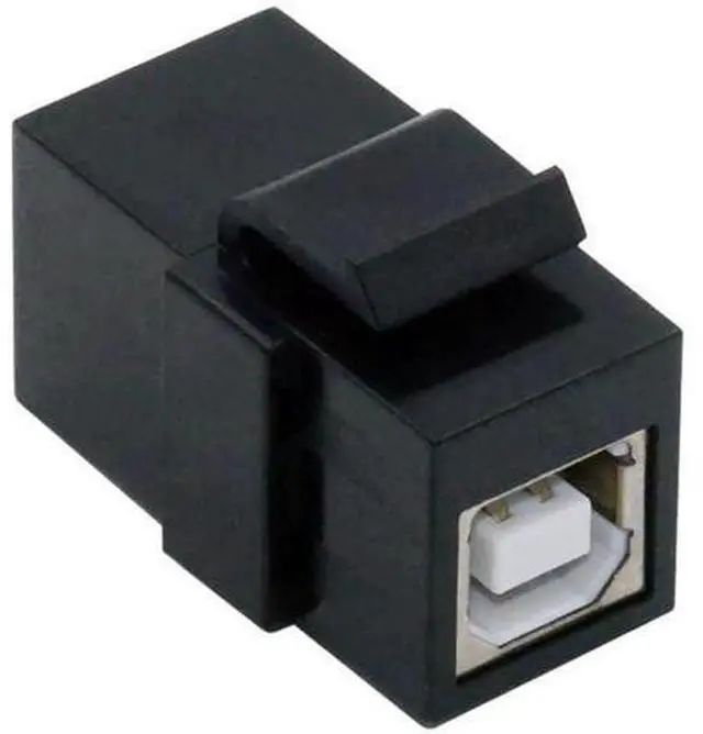 Main image of USB 2.0 Keystone Insert, Type A Female to Type B Female Coupler Jack, Snap-In Connector for Keystone Wall Plates & Panels