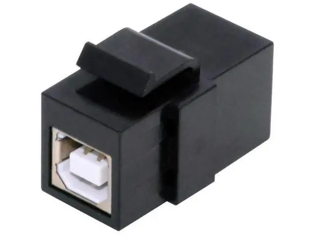 Alt view image 7 of 7 - USB 2.0 Keystone Insert, Type A Female to Type B Female Coupler Jack, Snap-In Connector for Keystone Wall Plates & Panels