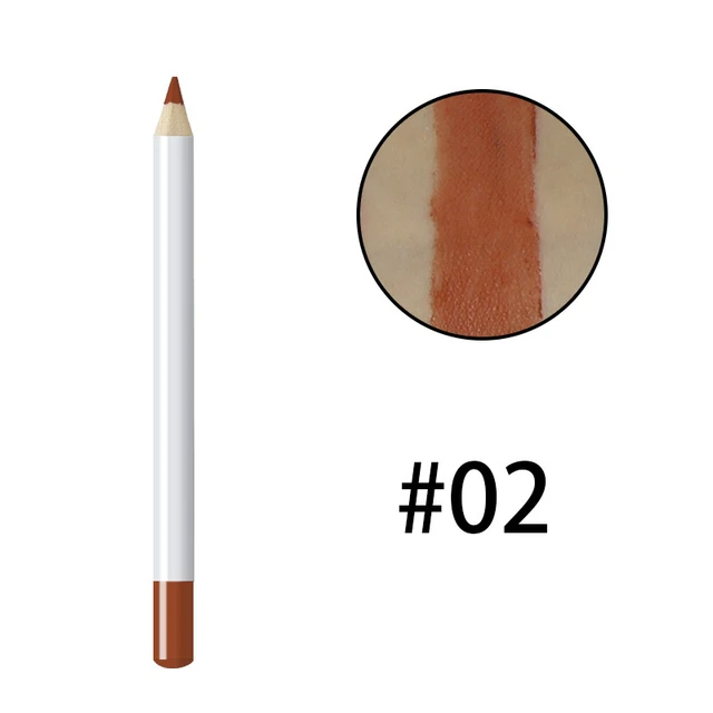 Main image of Aomoproing Wood Lip Liner Pencil, 22 Shades Creamy Texture Smooth Matte Lip Liner, Easy Coloring for Fuller Lips Makeup, 11 Wine Red Waterproof Matte Cosmetic Makeup Pencil 02 Warm Nude Brown
