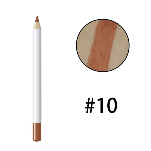 Alt view image 5 of 5 - Aomoproing Wood Lip Liner Pencil, 22 Shades Creamy-Matte Smooth Lip Liner Easy Coloring Fuller Lips Makeup, 10 Nude Brown, Creamy-Smooth Waterproof-Matte Cosmetic Makeup Pencil