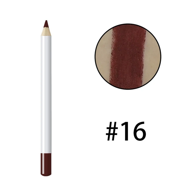 Alt view image 6 of 6 - Aomoproing Wood Lip Liner Pencil, 22 Shades Creamy-Matte Smooth Lip Liner Easy Coloring Fuller Lips Makeup, 16 Chocolate Brown, Creamy-Smooth Waterproof-Matte Cosmetic Makeup Pencil