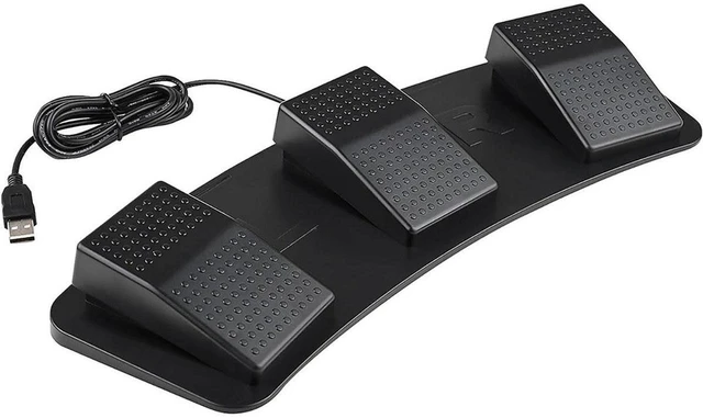 Alt view image 5 of 7 - Aomoproing USB Foot Switch Programmable HID, 3-Pedal Macro Controller for Gaming, Anti-Slip Heavy Duty Foot Pedals for PC, Sim Racing MMO FPS Keyboard, Game Assistant