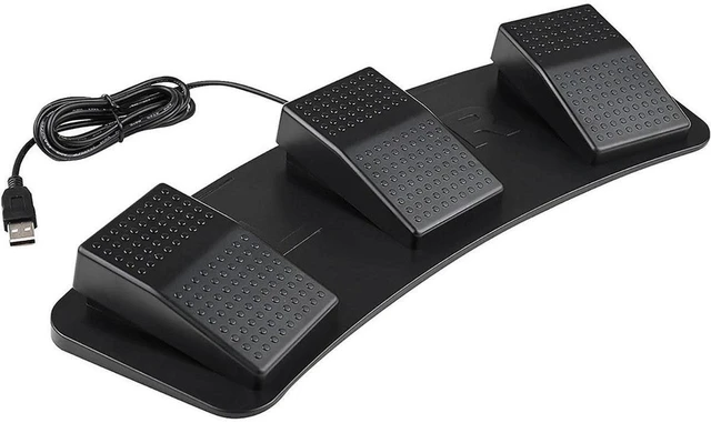 Main image of Aomoproing USB Foot Switch Programmable HID, 3-Pedal Macro Controller for Gaming, Anti-Slip Heavy Duty Foot Pedals for PC, Sim Racing MMO FPS Keyboard, Game Assistant